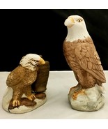 Bald Eagle pen holder and statue 2 decorative vintage Periclean figurines - £11.64 GBP