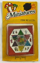 Vintage Doll House Miniature Chinese Checkers Board Game Toy New - £7.11 GBP