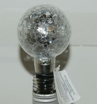 Ganz EX20299 Silver Sequined Ornament Light UP Bottle Stopper - £15.84 GBP