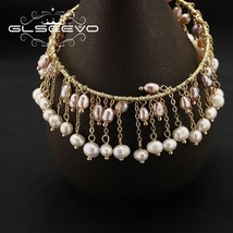 100% Natural Tahitian White Pink Pearls Tassel Bracelet Luxury Fashion Retro Med - £29.77 GBP