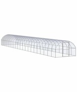 vidaXL Chicken Coop Silver Galvanized Steel 9.8x65.6x6.6 ft Durable - $36,257.14 MXN