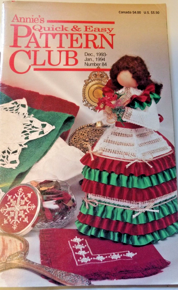 Annie&#39;s Quick &amp; Easy Pattern Club Booklet Crafts Dec &#39;93/ Jan &#39;9 #84 (48... - $2.99