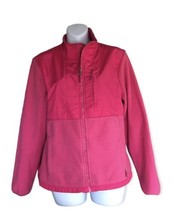Izod Fleece Zipper Front Jacket Women&#39;s Large Color Pink Full Zip Jacket - $16.70