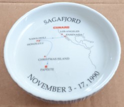 November 3-17, 1990 Sagafjord Cunard ceramic coaster ashtray - £16.04 GBP