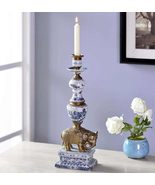 Blue Porcelain and Brass Elephant Candle Holder, Luxury Decorative Candl... - $34,781.02 MXN Blue Porcelain and Brass Elephant Candle Holder, Luxury Decorative Candl... - $34,781.02 MXN