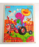 Vintage Playskool Barney On The Farm 10 Piece Wooden Puzzle #328-11 - $13.56 CAD