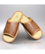 Men&#39;s  leather  slippers OS46\High-quality Handmade Home Shoes\Made in EU - £22.80 GBP