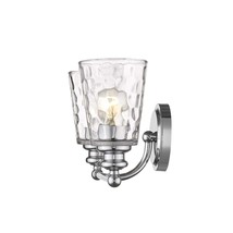 Silver Metal and Pebbled Glass Two Light Wall Light - £192.99 GBP