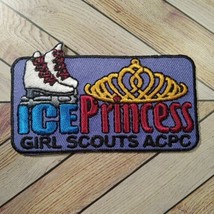 Girl Scouts ACPC Ice Princess Patch / 1.5&quot; x 3&quot; / Purple / Skates / Crown - $110.31 MXN