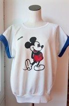 VTG Rich Tee&#39;s Jennifer Dawn Inc White Mickey Mouse Short Sleeve Sweatsh... - $35.63