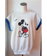 VTG Rich Tee&#39;s Jennifer Dawn Inc White Mickey Mouse Short Sleeve Sweatsh... - £28.02 GBP