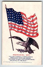 Memorial Decoration Day Postcard US Flag Eagle 1906 Undivided Back S W Lewis - £13.61 GBP