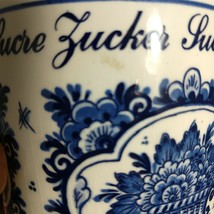 Vintage Delfts Blauw Handarbeid Holland TEA SUGAR COFFEE Canisters 5&quot;+1&quot; Lid - £30.71 GBP