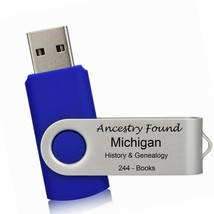 244 Old Books - Michigan History &amp; Genealogy On Usb 2.0 16GB Flash Drive - £9.30 GBP