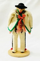 Polish Doll Wedding Doll Lalki Regionalne Krakow Hand Made 5&quot; Vintage Regional - £10.80 GBP