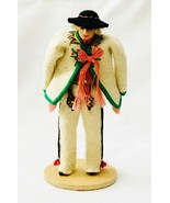 Polish Doll Wedding Doll Lalki Regionalne Krakow Hand Made 5&quot; Vintage Re... - $19.19 CAD