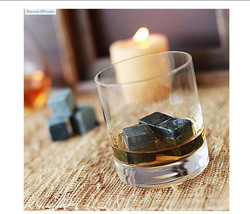 (9) Whiskey Stones Reusable Ice Stone Chilling Rocks Cubes in Gift Box and pouch - £15.99 GBP