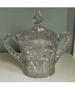 Large Cut Glass Candy Dish with Lid - $65.00