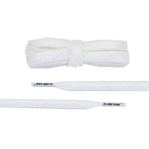 Flat Cotton Glitter White Shoe Laces with Clear Tips by Loop King Laces - £10.41 GBP+