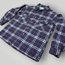 Vintage Pendleton Board Shirt Blue Red Gray Plaid Men&#39;s Small - $62.89