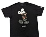 Disney Collection By Neff Mickey Mouse Flowers/Stars Black T-Shirt Size XL - $12.35