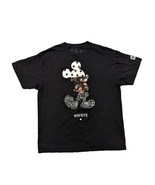 Disney Collection By Neff Mickey Mouse Flowers/Stars Black T-Shirt Size XL - £9.89 GBP