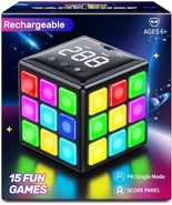 Rechargeable Game Cube - 15-in-1 Fun Brain Memory &amp; Speed Games for Kids - $39.88 CAD