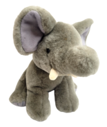 Fiesta Elephant 7.5&quot; Gray Plush Stuffed Animal White Tusks Ages 3+ Vintage - £9.63 GBP