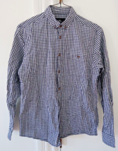 Cedar Wood State men&#39;s size SMALL blue white check print button down dress shirt - £3.02 GBP