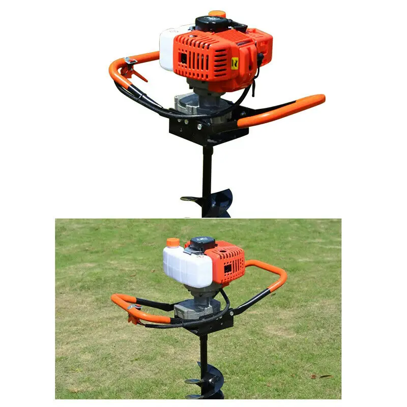 71CC/52CC Post Hole Digger Gas Powered Earth Auger Borer Ground w/ 4&quot; 6&quot; 8&quot; Bits - £294.10 GBP