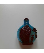 Chinese Blue and Iron Red Peking-Glass Snuff Bottle with Qianlong Mark - £391.84 GBP