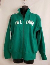 Ireland Green White Unisex Sweatshirt #6 on Back Zip Up Refined Irish Size S NWT - £43.48 GBP