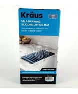 Kraus Self-Draining Silicone Drying Mat Cyan Blue Hot Plate 14 3/4 x 8 x... - £6.97 GBP