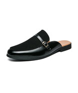 New Mules Men Leather Shoes Summer Casual Slippers Sandals Male Shoes Sl... - $169.99