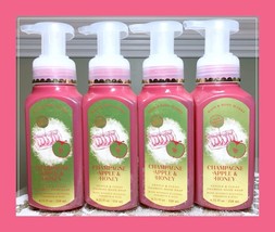 Bath &amp; Body Works Champagne Apple Honey 8.75oz Gentle Clean Foaming Hand Soap x4 - £32.61 GBP