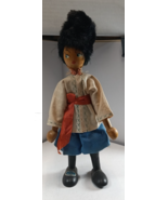 Vintage polish peg doll with bearskin. 8 inches tall. - $281.78 MXN