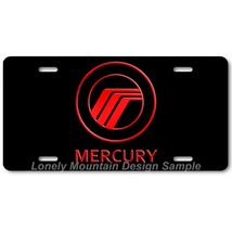 Mercury Inspired Art Red on Black FLAT Aluminum Novelty Auto License Tag... - £14.14 GBP