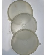 Tupperware 3 Lids Vintage Sheer Round Tabbed Replacement (1) 227-42 (2) ... - $7.99