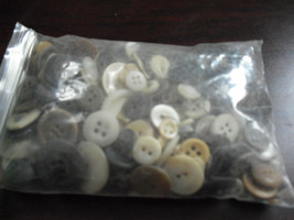 BIG Lot of Early to Mid 1900s Clothes Buttons Various Materials #4 - $21.78