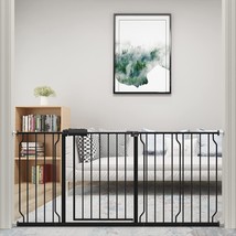 Baby Gate 38.58-43.31 Extra Wide Pressure Mounted Walk Through Swing Aut... - $98.99