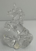 Princess House Rocking Unicorn Figurine 24% Lead Crystal Germany Art Glass W Box - £15.72 GBP