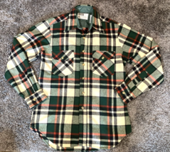 Vintage Montgomery Ward Shirt  Mens Small Plaid Flannel Button Up Wool M... - £24.52 GBP