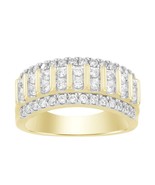 1.25cttw Natural Diamond Wedding Mens Band Ring 10k Yellow Gold - $1,420.65