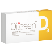 Oilesen Vitamin D3, Oilesen Vitamin D3 400 mg 90 capsules immune system, bones - £20.94 GBP