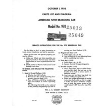 American Flyer 970 Walking Brakeman Service Parts List &amp; Diagram Reprint - £8.05 GBP