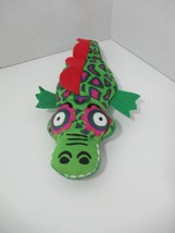 B.J. Toy Day of the Dead Plush Green red pink Skull Alligator Croc crane... - $6.23