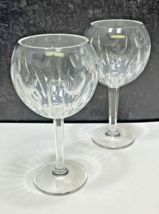 2 Waterford Toasting Wine Balloon Glass MILLENNIUM LOVE CLEAR Hearts 8&quot; - $81.18