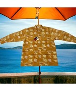 NWT Southpole Shirt Adult Sz Large Gold White Floral Hawaiian Mens Casual - $342.71 MXN