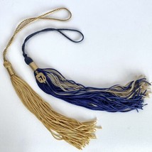 1967 Blue Beige and Gold High School Graduation Tassels With Hang Loop - £15.69 GBP