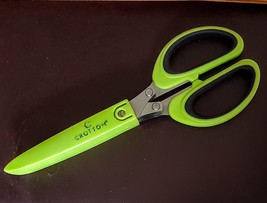 Crofton Herb Scissors Neon Green 5 blades Slicer Cutter Kitchen Gadget - £11.80 GBP